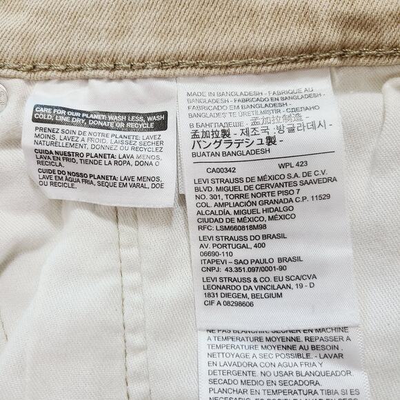 Levi's 505 Tan Button Fly Jeans , Men's Size 34X32, PRE-OWNED, EUC - Picture 7 of 10